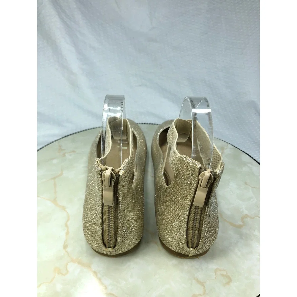 Dream Pairs Sole-Stretchy Glitter Ballet Flats Women 8 Gold Ankle Strap Evening